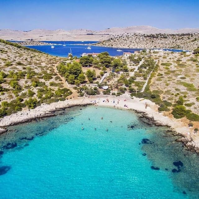 Full-day boat trip from Zadar and Sukošan to Kornati NP - Levrnaka Island and Lojena Beach: the swim stop that carries the day